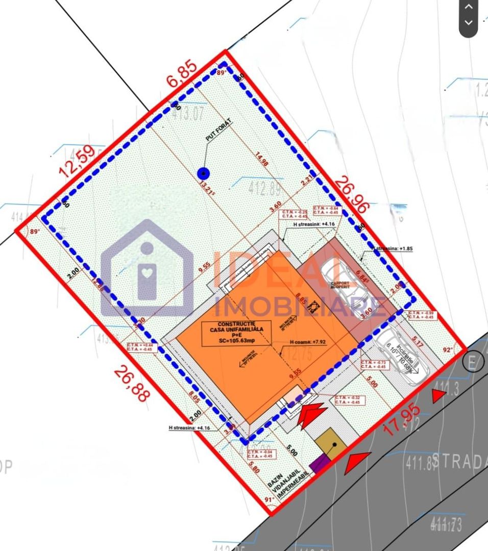 Casa Individuala cu 5 camere si 500 mp de curte, in Selimbar - Schiță 12
