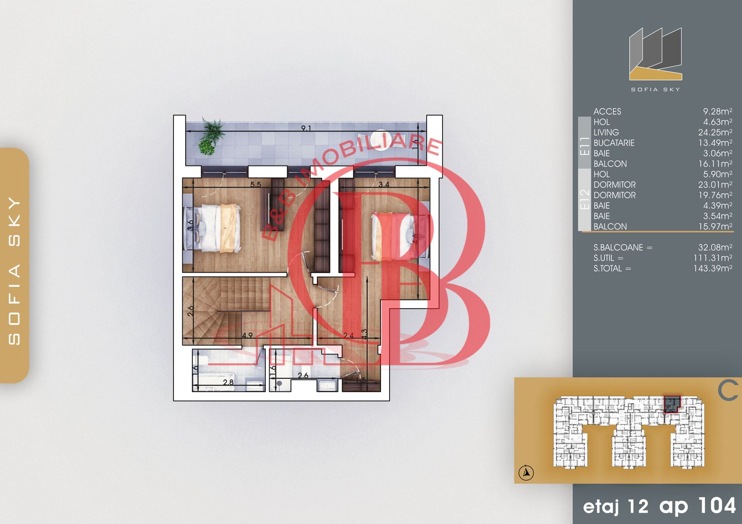 Finalizat-Mutare Rapida la 7min Metrou Duplex 3 camere cu 3 bai - Poză 3