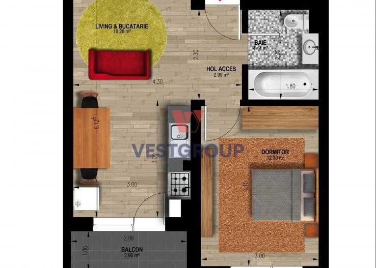 Apartament 2 camereDirect Dezvoltator Weiner 12 Residence Militari - Poză 11