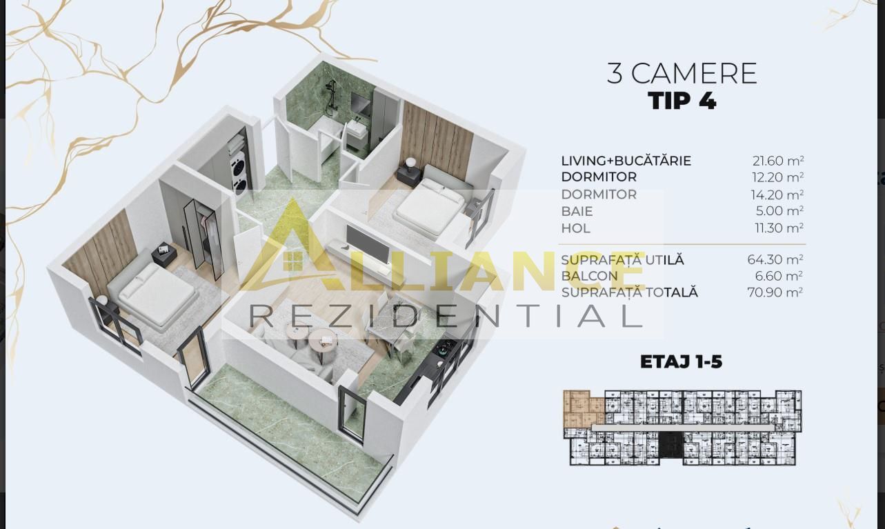 Metrou Berceni Ap 3 Camere 70 mp - Poză 8