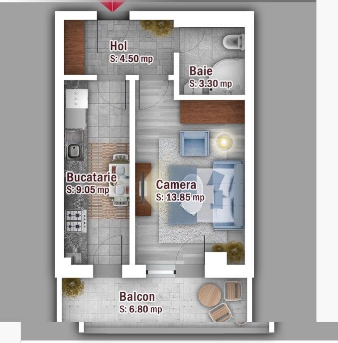 🔑 Vanzare garsonieră decomandată – Zona Pallady / Metrou Anghel Saligny - Poză 6