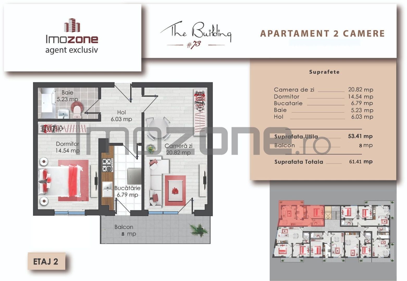 2 camere | Prelungirea Ghencea | 61.41 mp | Etaj 2 | Finalizat | Comision 0% - Poză 1