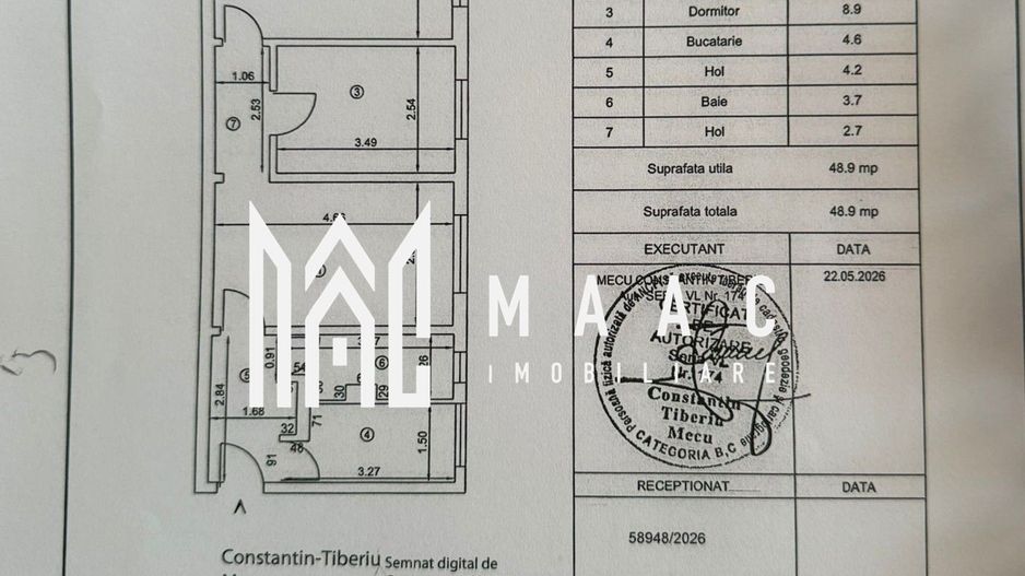Apartament 3 camere | Zona Hermes | Geam la baie| Decomandat | - Poză 7