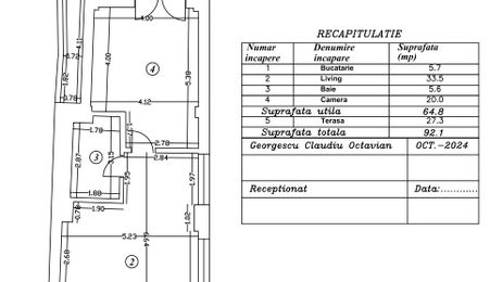 VANZARE 2 CAMERE CU TERASA 27MP JIULUI-BUCURESTII NOI