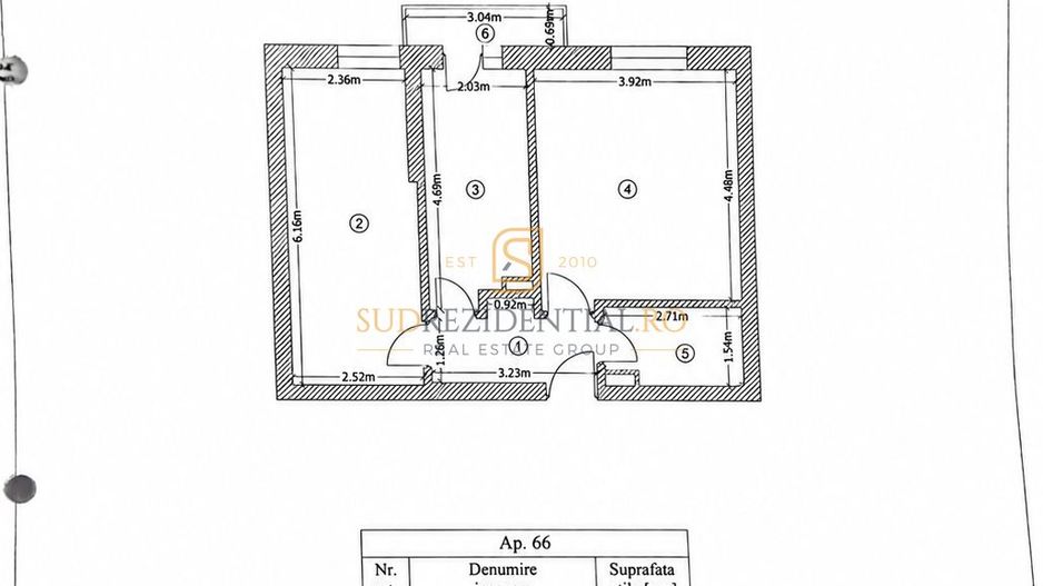 Apartament 2 camere decomandat | Zona Luica- Brâncoveanu-Grand Arena - Schiță 8
