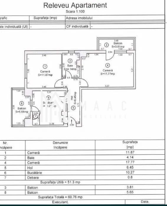 Apartament 3 camere  | 2 Balcoane | 51 MPU | Cisnadie - Poză 7