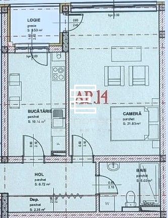 Apartament 47 mp- la cheie-zona Brana, Selimbar - Schiță 9