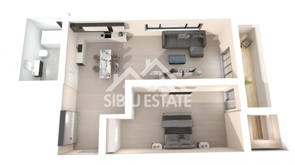 Studio 43,63 mp utili + balcon 6,23 mp – Zona Lacul lui Binder - Poză 5