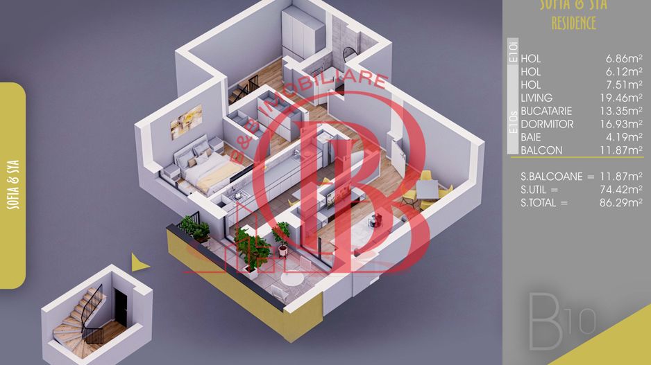 2 camere finalizat -acte gata- Pallady -Metrou Nicolae Teclu - Schiță 6
