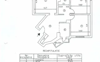 Penthouse, 6 cam, terasă, 160mp utili Piata Alba Iulia. - Poză 14