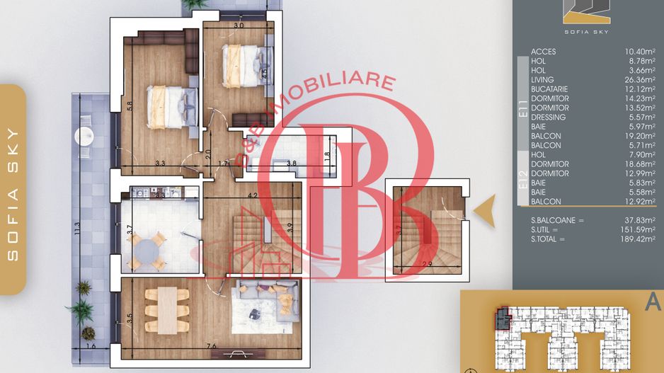 Bloc Finalizat Duplex 5 camere Theodor Pallady 7min Metrou - Schiță 1