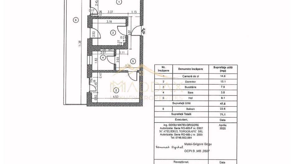 Apartament 2 Camere de Lux /Fabrica de Glucoza/Predare la alb-169.000 € - Schiță 7