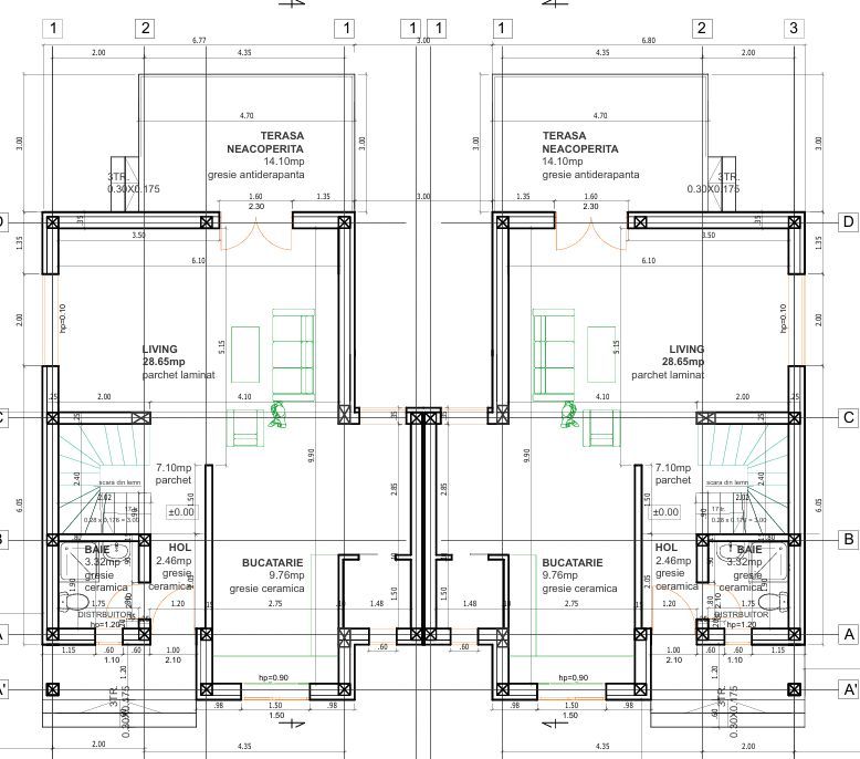Sanandrei Duplex cu Perete Dublu, Proiect Modern - Poză 13