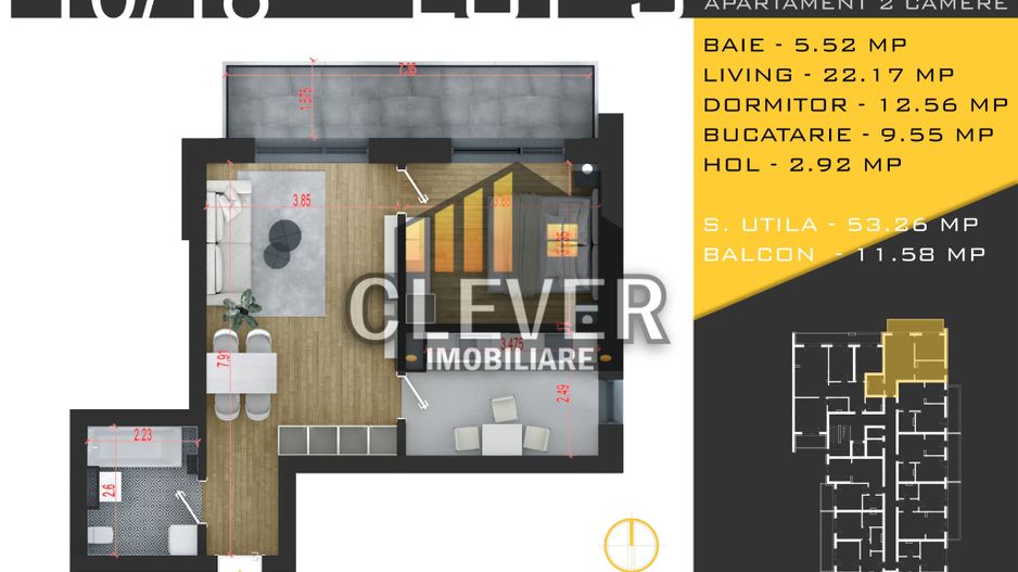 Apartament 2 camere, Comision 0%, Pallady - metrou Teclu - Poză 3