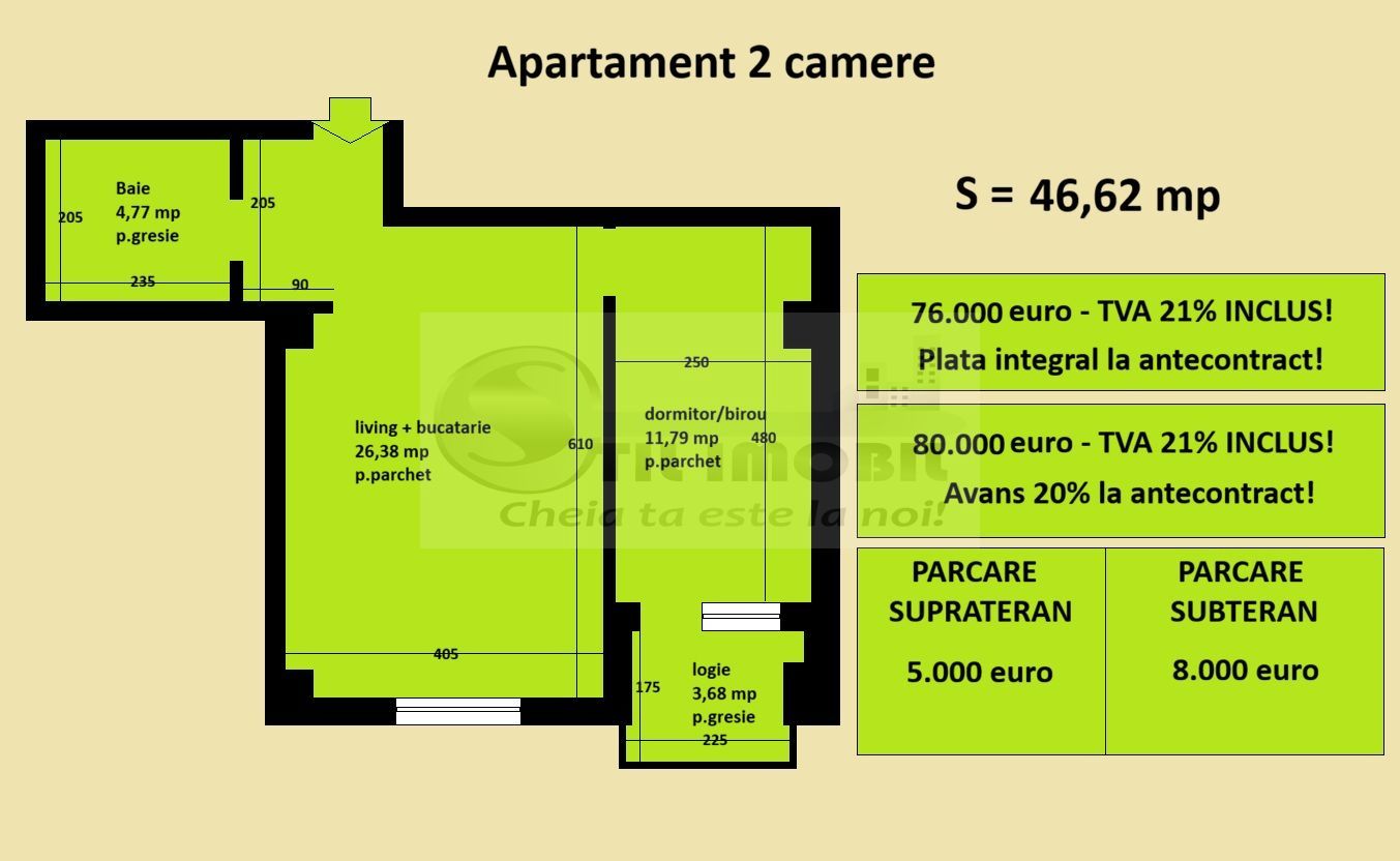Apartament 2 camere Cug Valea Adanca, bloc nou, cartier rezidential - Poză 2