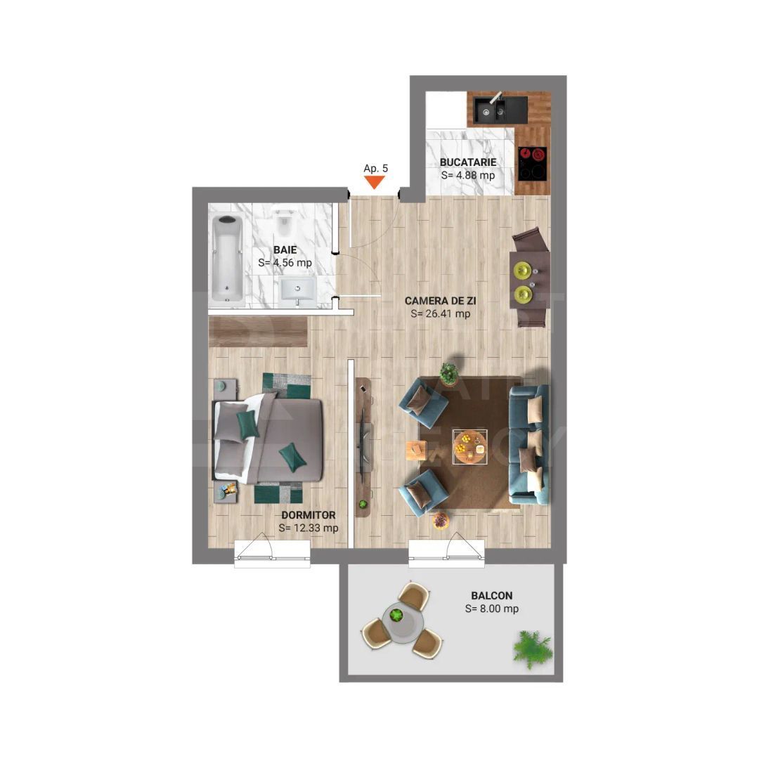 Vânzare, studio modern lângă pădure, București - Poză 5