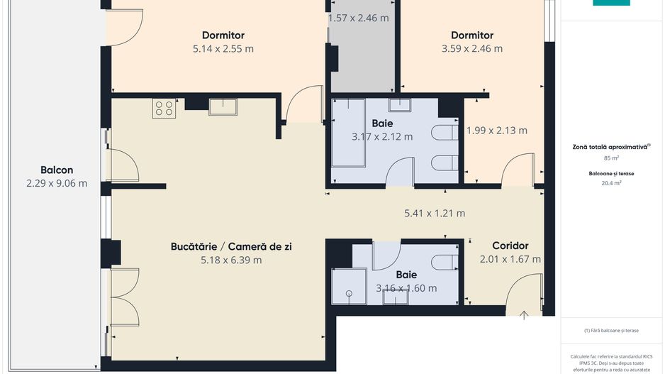 Apartament 3 camere de închiriat ARED UTA - Poză 21
