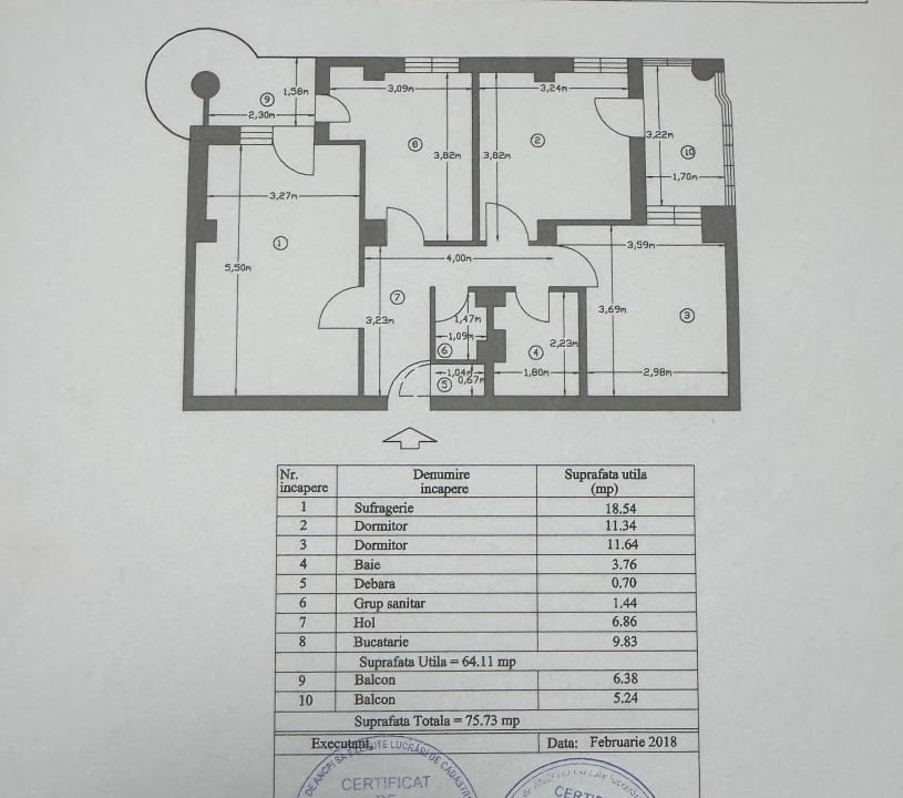 Apartament decomandat 3 camere Gavana - Poză 8