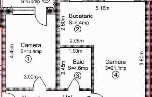 Apartament 2 camere lux Calea Cisnadiei Mandra - Schiță 8