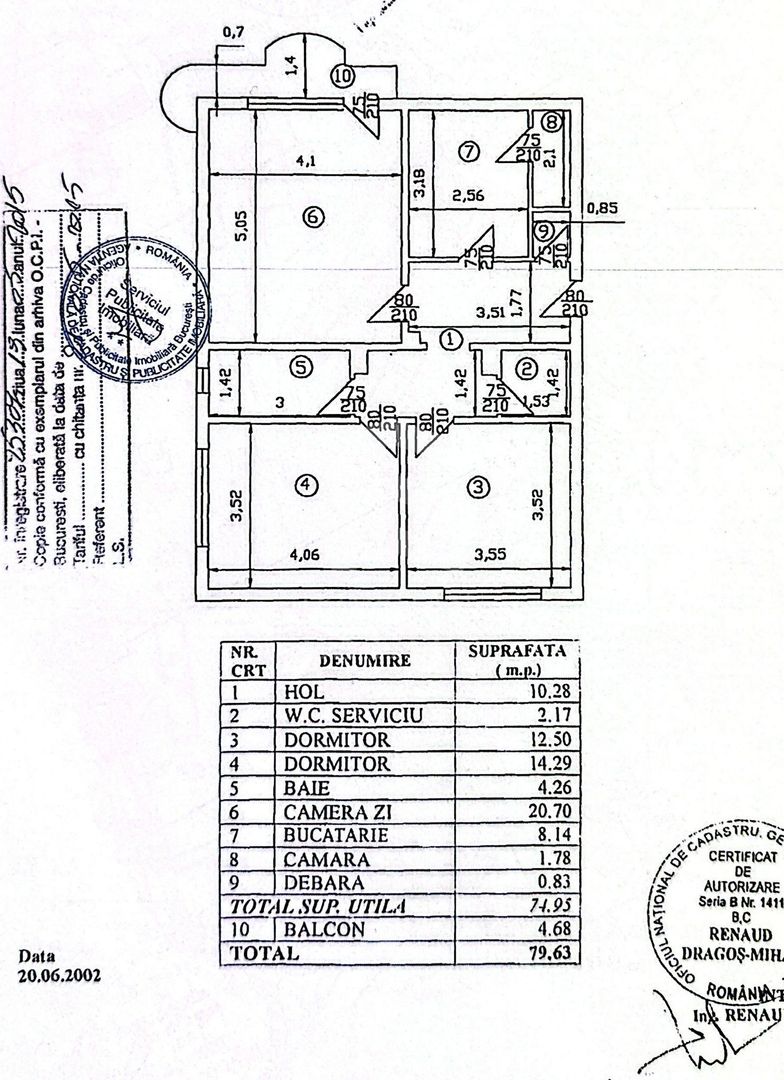 Apartament 3 camere Lacul Tei Teiul Doamnei - Schiță 26