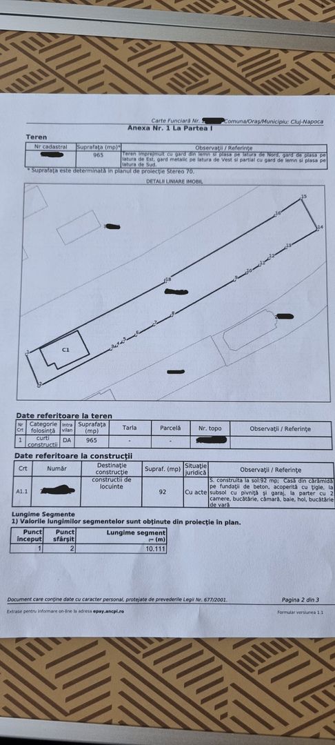 Teren de vanzare 965 mp | Manastur | - Poză 3