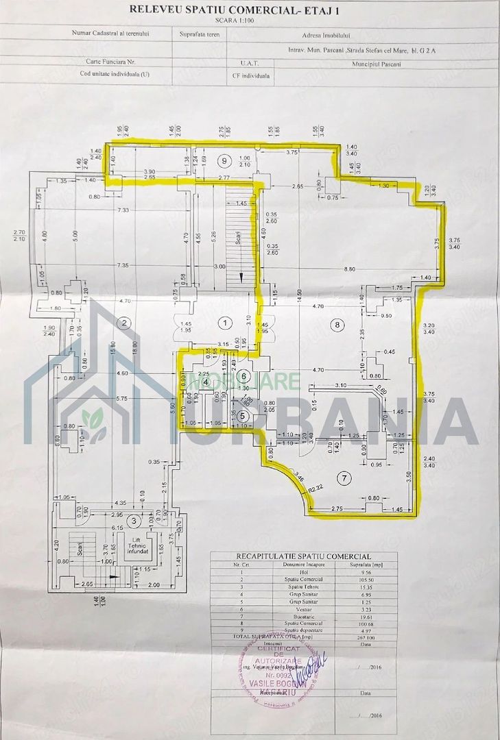 Spațiu comercial central de închiriat, Pașcani – 267 mp - Poză 1