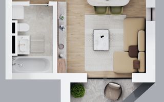 Comision 0% Apartament 1 cameră | 30,8 mp utili | Balcon 4,72 mp | Clădire NZEB - Poză 2