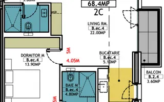 Stațiunea Mamaia - Vânzare apartament cu 2 camere, 2 bai si terasa. - Poză 24