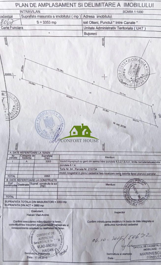 Teren Intravilan -plat-utilitati- Bujoreni la 3km de Nord RM.VL - Poză 13