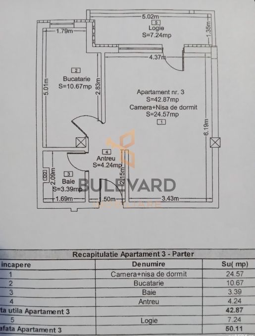 Apartament cu 1 camera+gradina, zona Parcul Poligon! - Schiță 6