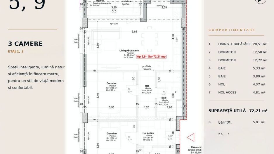 Soarelui – Braytim | Proiect Nou | Lift | Apartamente & S.A.D.-uri - Poză 16
