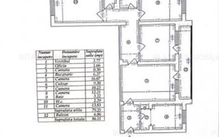 Apartament 4 camere de vânzare - Schiță 4