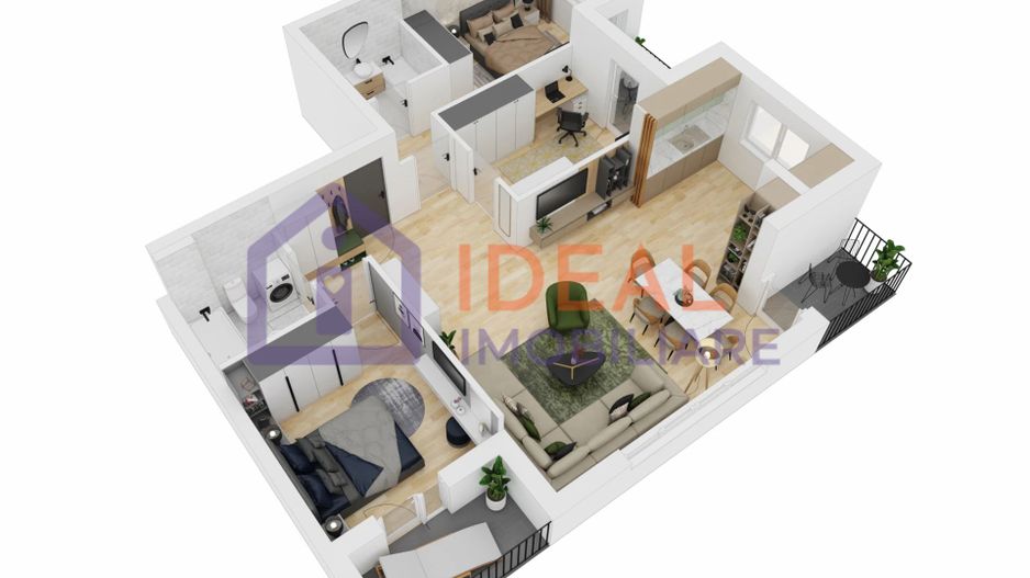 🏡 Apartament 4 camere 3 balcoane si loc de parcare inclus zona Doamna Stanca - Poză 2