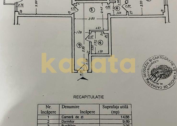 Apartament 2 camere |Etaj 3/10 | Bloc reabilitat - PARCARE ADP - Schiță 13