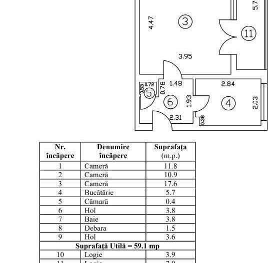 Vând apart. 3 camere-semidec-2bai-69mp-la 50 m de gură metrou Dristor1 - Poză 8