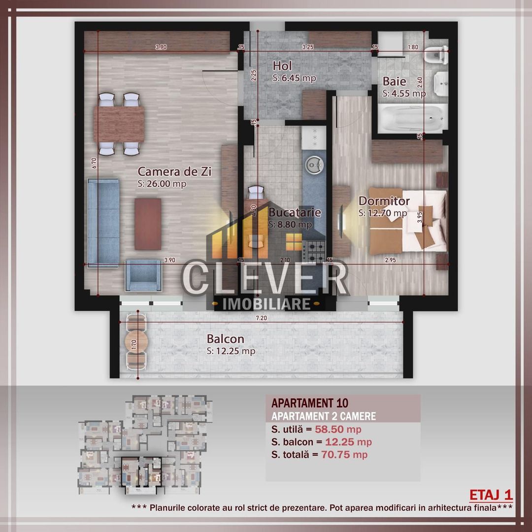 Apartament 2 camere, Living 26mp, Comision 0%, Metoru, Pallady - Poză 2