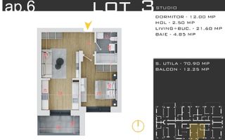 Studio 46mp  - Parcare bonus - Zona Pallady - Comision 0% - Poză 2