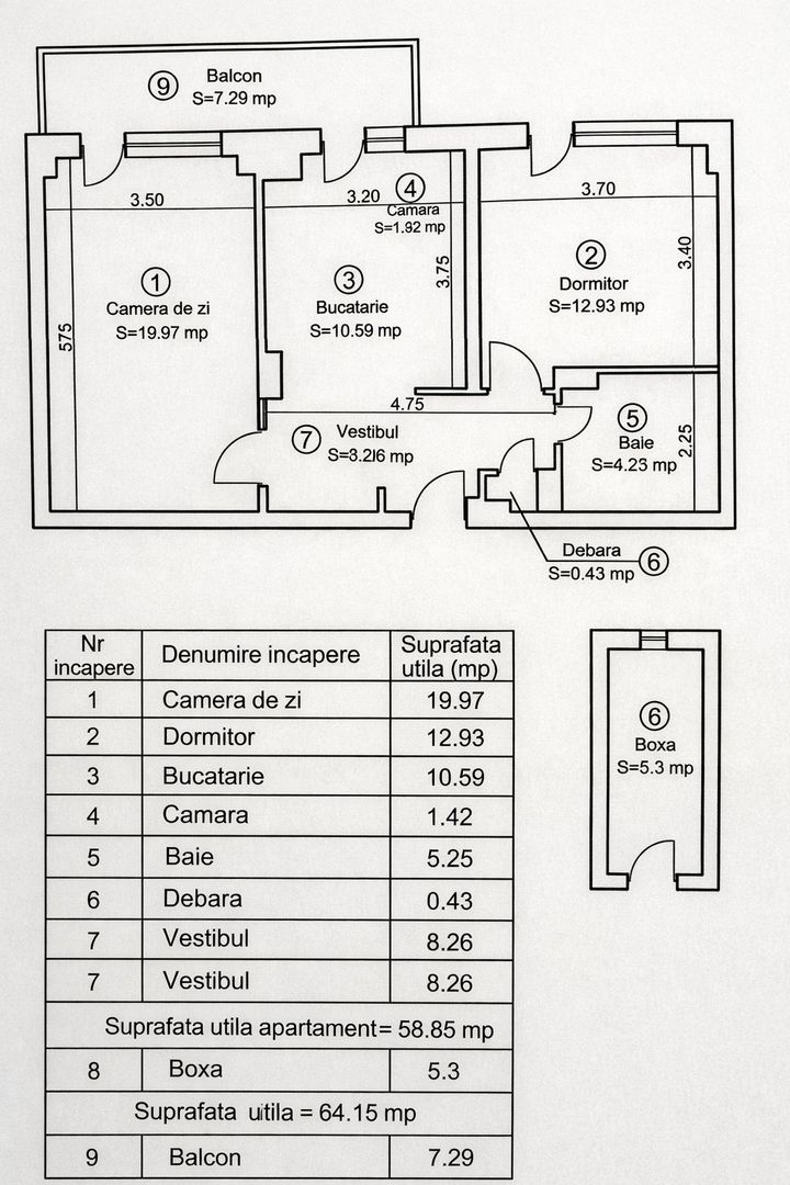 Apartament 2 camere 59 mp Manastur zona LPS - Poză 8