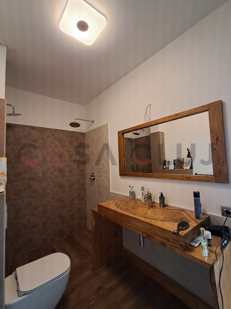 Apartament pe 2 nivele la vilă + Curte, Piscină, Saună și garaj, Gruia!! - Poză 9