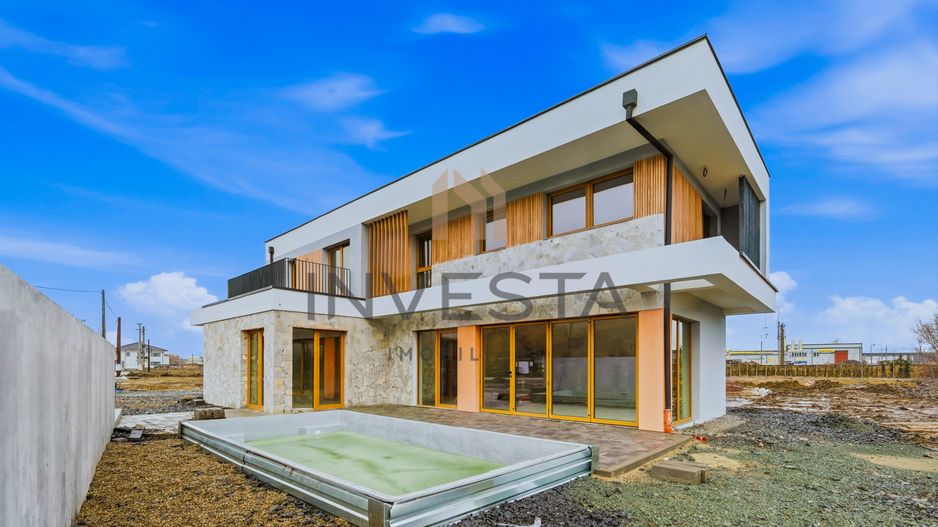 Casa individuala nZEB cu piscina, 501 mp teren, 160mp utili, Sanicoara - Poză 1