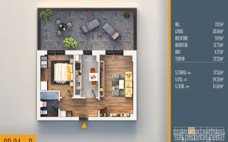 Apartament 2 camere decomandat cu terasă – Theodor Pallady - Schiță 10