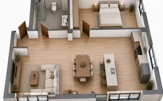 Apartament 2 camere, nou, finisat, mobilat și utilat complet - Poză 12