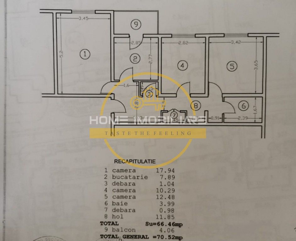 🏠Apartament 3 cam, Decomandat, 70MP / Et.1/4  // Canta - Poză 8