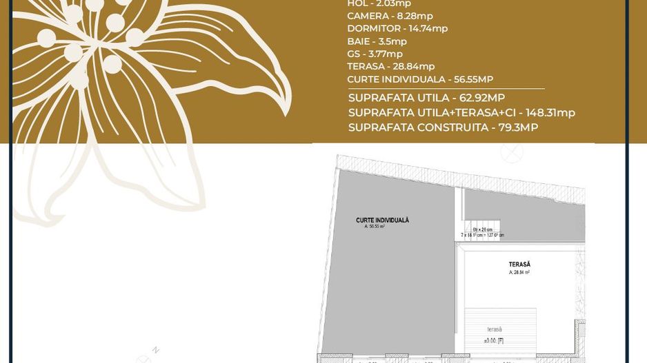 Apartament 3 camere nou, cu terasa Pta-Unirii AP05B - Poză 3