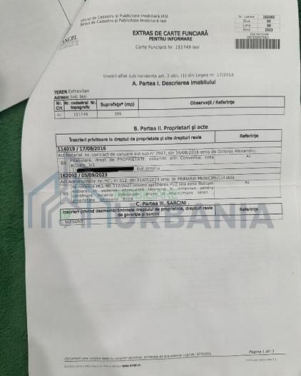 Teren intravilan de vânzare în Iași, zona 719 - Poză 2