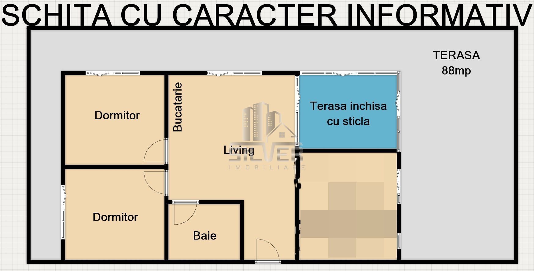 Apartament cu 3 camere/64mp/terasa 88mp+parcare/zona Eroilor. - Poză 1