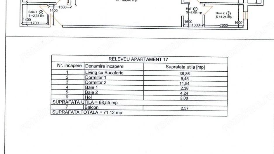 Ap. 3 camere, 71 mp, certif. energetic A, et 5 ( M) - Poză 3
