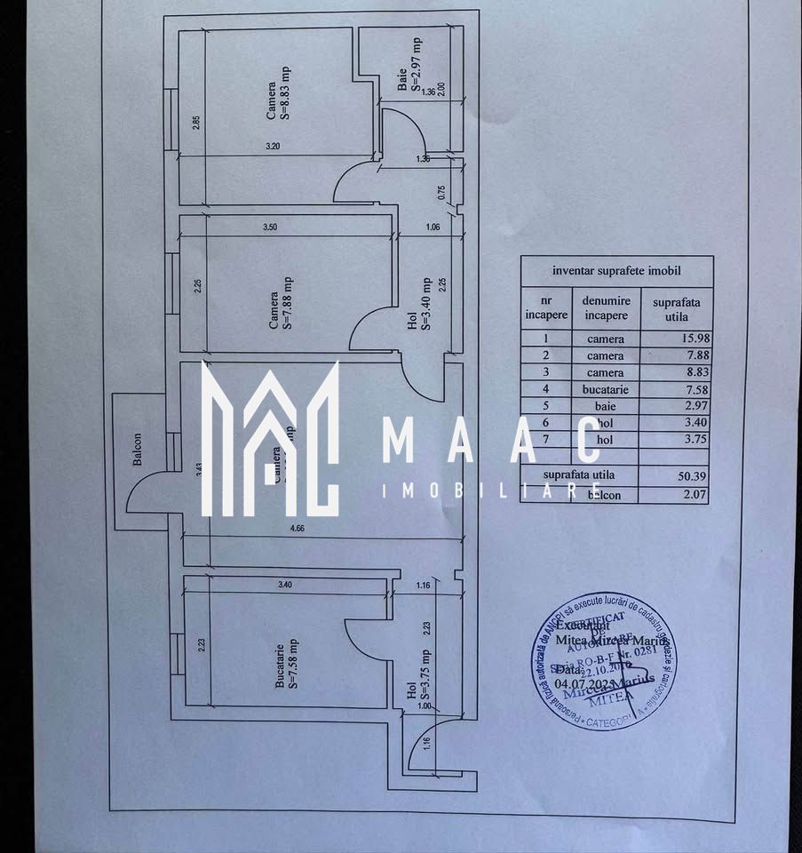 Apartament 3 camere | Bucatarie Separata | Balcon închis | Cedonia - Poză 13