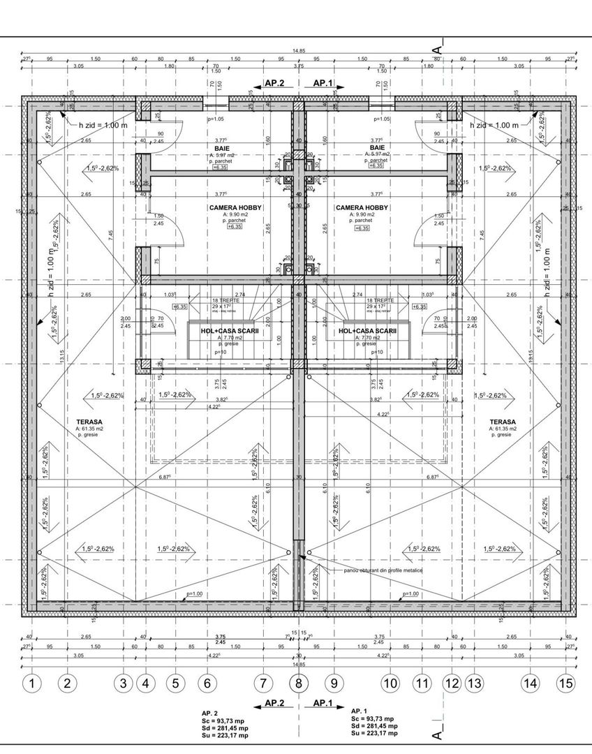 Duplex semifinisat, zona Donath Park - Schiță 13