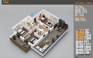 AP 3CAM DECOMANDAT + TERASA 40MP / BLOC PREMIUM. SCOALA BRAUNER! - Poză 2